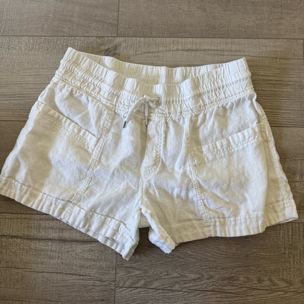 Athleta White Linen Shorts